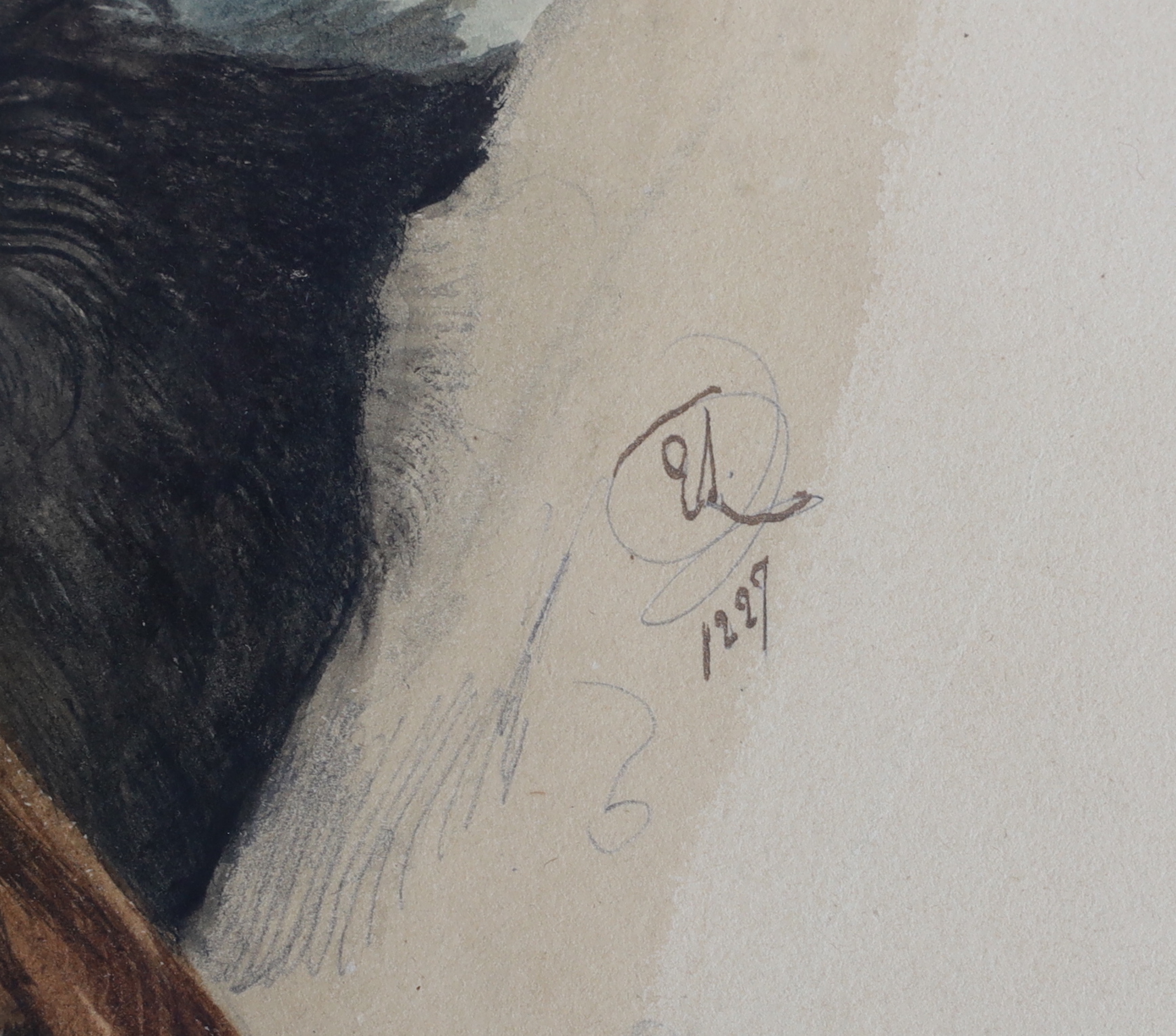 Sir Edwin Henry Landseer R.A. (1802-1873), 'A retriever, with pheasant in his mouth - unfinished', watercolour, 19.5 x 25cm, Ex. Collection The Duke of Bedford